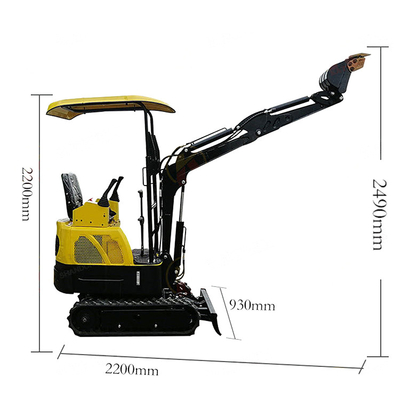 Standard Max Digging Depth Standard Mini Excavator Machine 1 Ton For Farm Winery Agriculture Garden